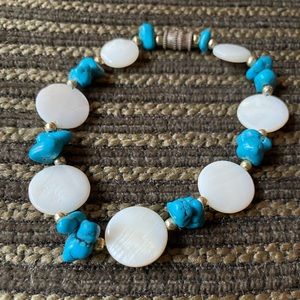 Turquoise & mother of pearl bracelet